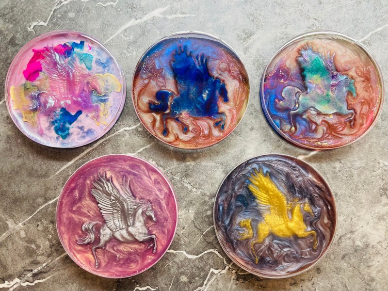 彩虹圓形飛馬杯墊擺飾 - 擺飾/家飾品 - 樹脂 多色