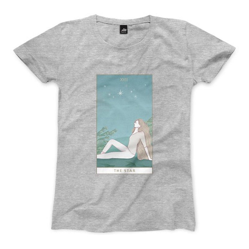 XVII | The Star - Deep Heather Grey - Women's T-Shirt - เสื้อยืดผู้หญิง - ผ้าฝ้าย/ผ้าลินิน 
