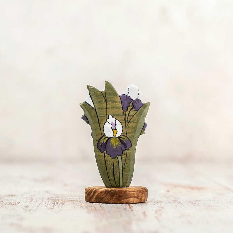 Handcrafted Wooden Iris Toy | Eco-Friendly Educational Toy for Kids | - 嬰幼兒玩具/毛公仔 - 木頭 