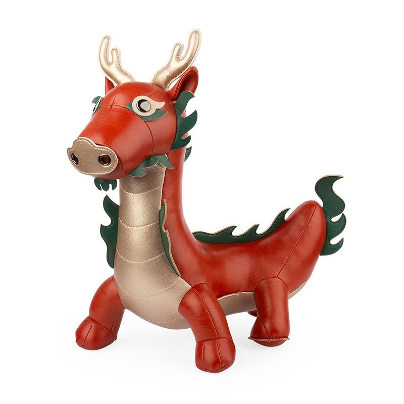 Zuny - Dragon - Bookend - Items for Display - Faux Leather Multicolor