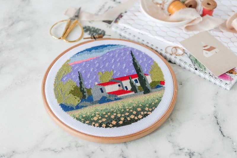 Italy Landscape Cross Stitch PDF Pattern 十字繡 - 編織/刺繡/羊毛氈/縫紉 - 其他材質 