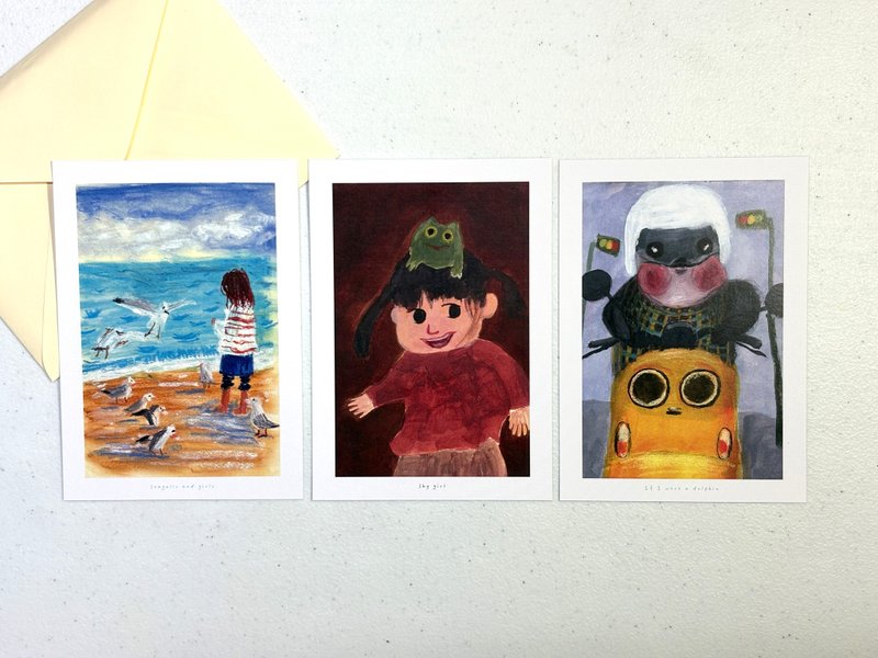 Illustrated Postcard Set of 3 - For Myself - การ์ด/โปสการ์ด - กระดาษ 