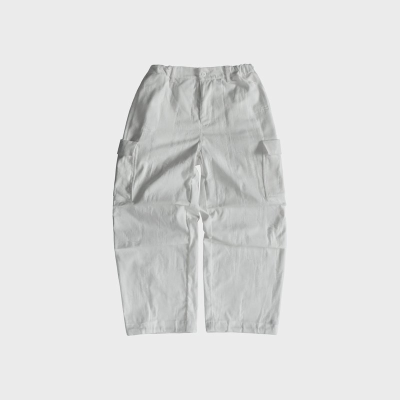DYCTEAM - Drawstring full length work pants (white) - 男長褲/休閒褲 - 其他材質 白色