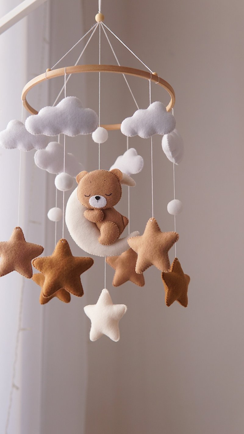 Bear baby mobile. Neutral gender. Baby shower gift - Kids' Toys - Other Materials 