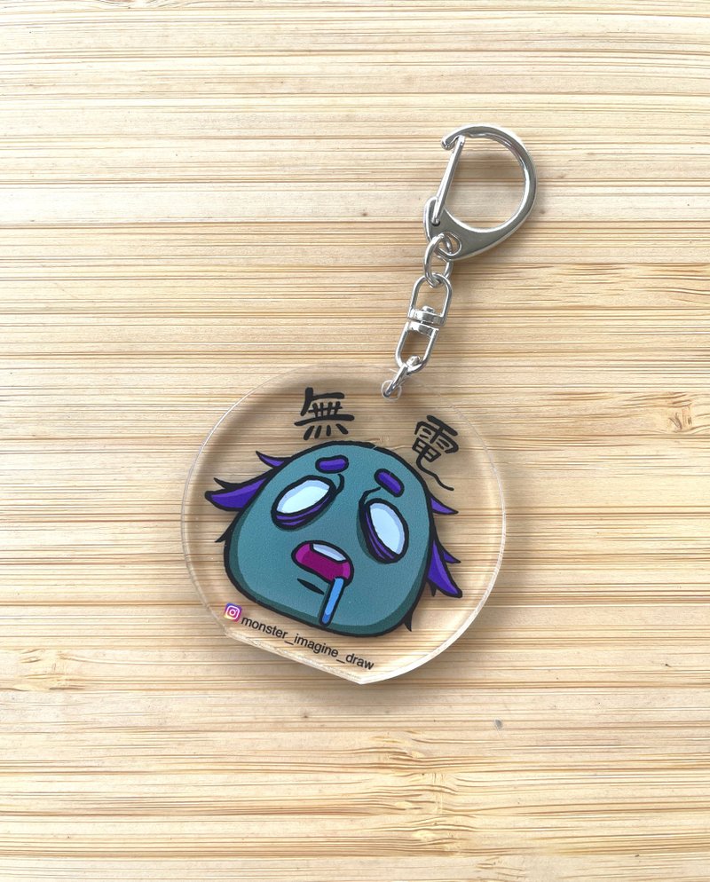 Monster Keychain_No Power - Keychains - Acrylic Green