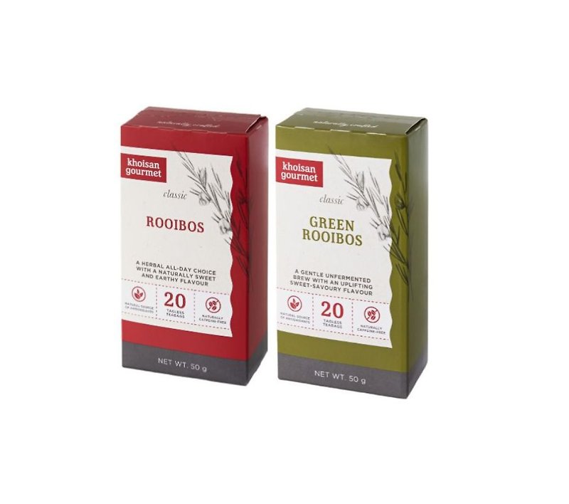 Khoisan [Classic Vitality Group] Red Rooibos/Green Rooibos - Tea - Fresh Ingredients 
