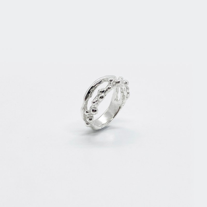 Multiply & Newborn - No.01 / 925 Silver Double circle ring. - แหวนทั่วไป - เงินแท้ สีเงิน