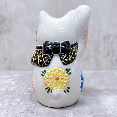 九谷焼招き猫 | 花 No.4 - ショップ ourlittlezoneluckycat 置物 - Pinkoi