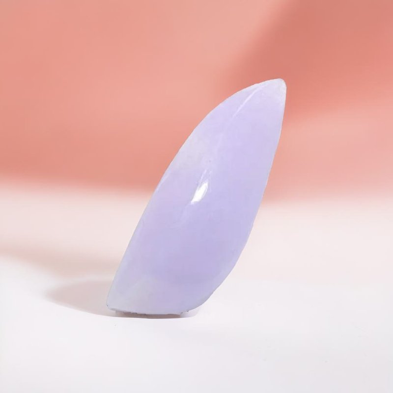 Ice violet jade with shape | Stone| natural Burmese jade jade A | gift - Metalsmithing/Accessories - Jade Purple