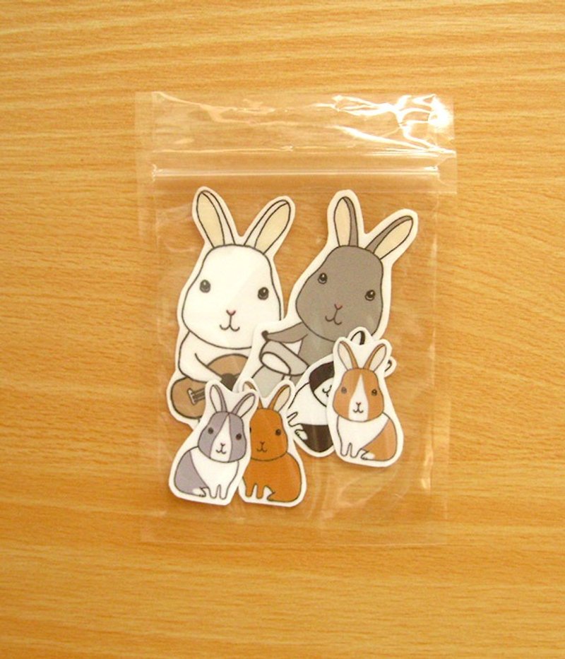 兔兔 防水貼紙 - 貼紙 - 紙 
