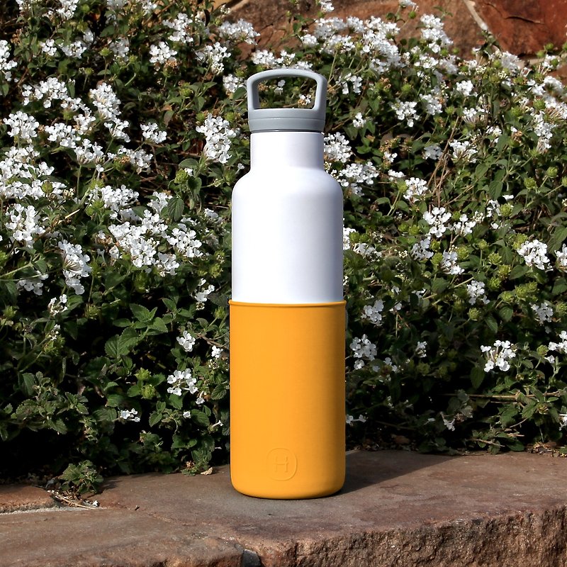 美國HYDY時尚保溫水瓶 CinCin White系列 | 南瓜橘-白瓶- 590ml - 水壺/水瓶 - 其他金屬 多色
