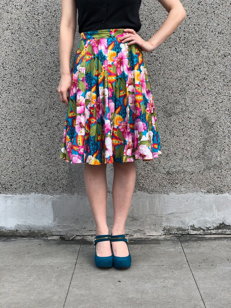 彩色花園長裙 - 裙子/長裙 - 其他材質 