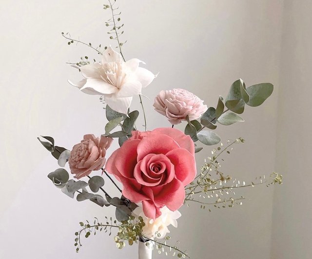 Rose Tree - Dried Flower Arrangement with Rose and Seeds on Natural –  CactiCo