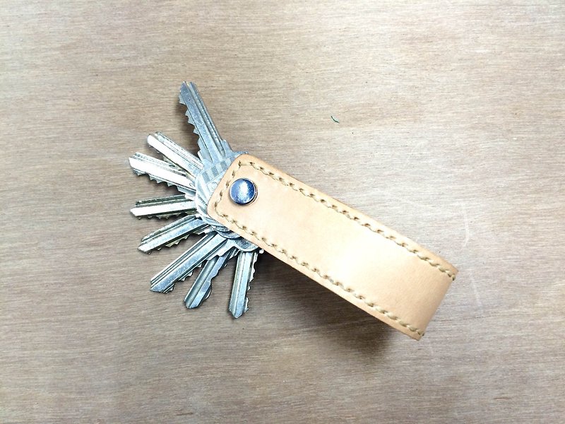 Natural Leather thin spoon set - ที่ห้อยกุญแจ - หนังแท้ สีนำ้ตาล
