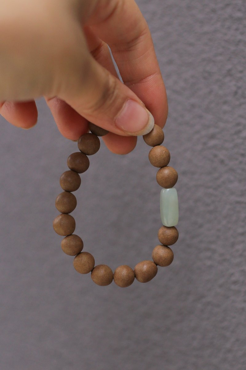 壹染指香品 | 秋的味道 | 木樨香  和田玉單圈手串 一物一圖 - 手鍊/手環 - 植物．花 