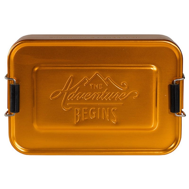 【Gentlemen's Hardware】掀蓋式多功能點心盒/收納盒-金銅色 - 便當盒/食物袋 - 鋁合金 金色