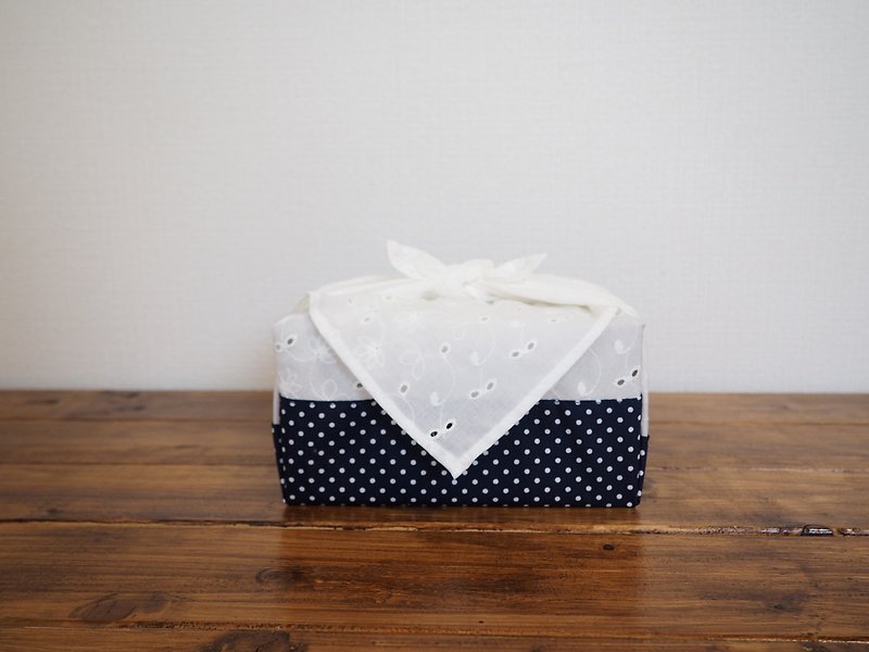 Transparent furoshiki handkerchief - Handkerchiefs & Pocket Squares - Cotton & Hemp White
