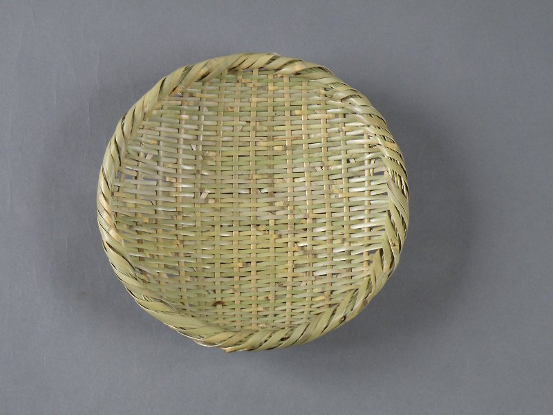 Bamboo bamboo with heavy knitting basket - จานเล็ก - ไม้ไผ่ สีเขียว