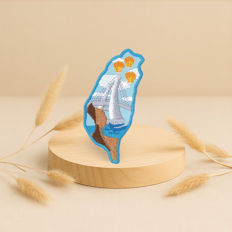 【台灣特色】野柳 | 刺繡磁鐵 | 禮物 | 文創 | 紀念品 - 磁鐵 - 繡線 