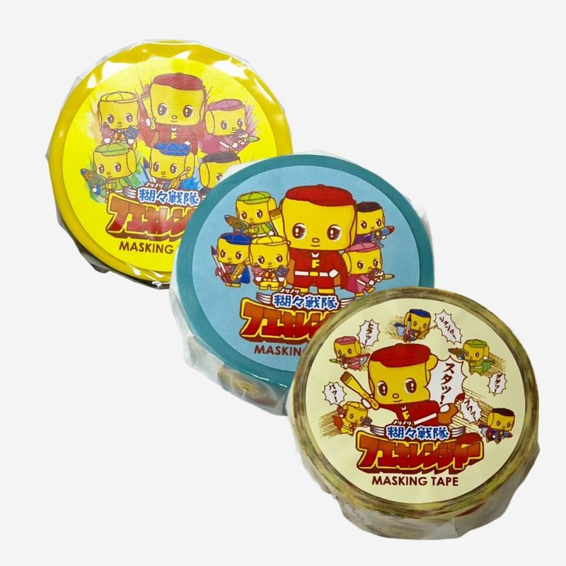漿糊戰隊圖案膠紙 - 紙膠帶/和紙/PET - 紙 多色