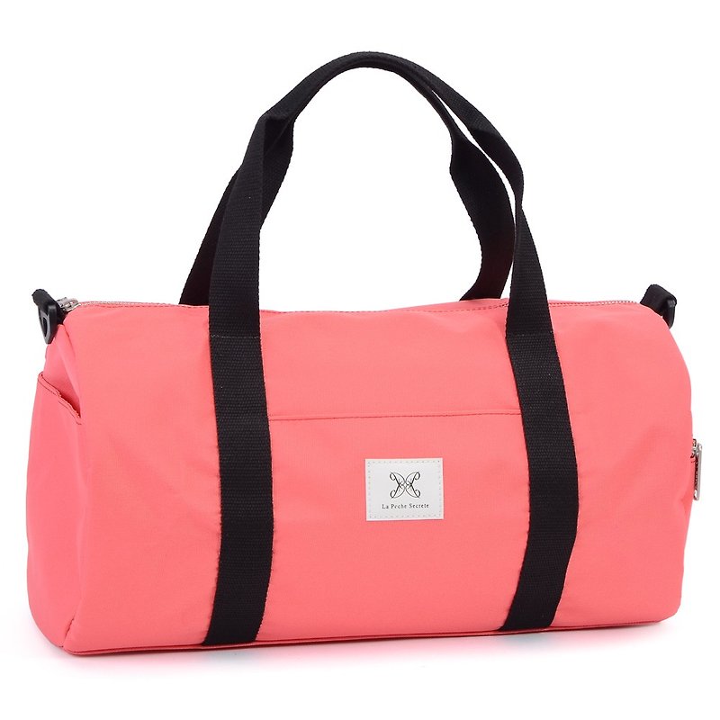 Naked pink fashion_travel girl's duffel bag_peach pink can be carried on the shoulder - กระเป๋าถือ - วัสดุกันนำ้ สึชมพู