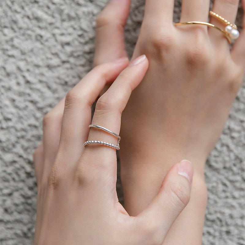 【Buy one, get one free】Melody Of Life Silver Ring/Earcuff - General Rings - Sterling Silver Silver