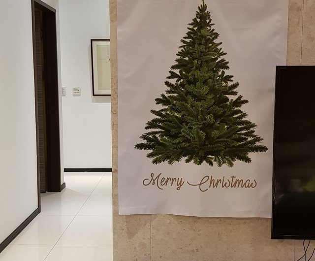 Fabric christmas tree wall hanging hot sale