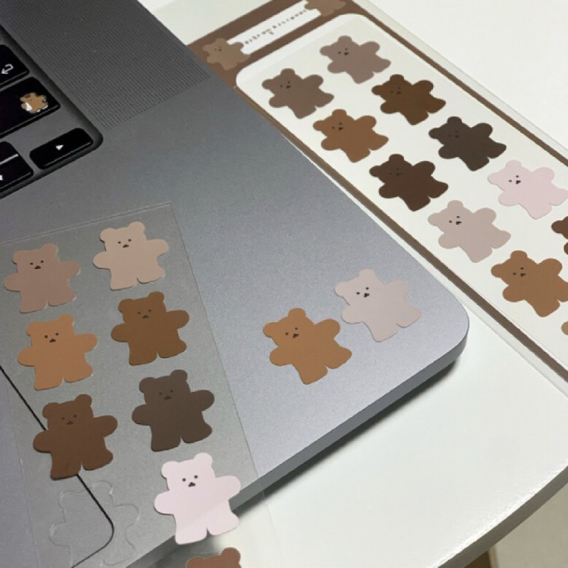 韓國文創 Chanibear seal sticker - caramel 可爱的粘贴 - 貼紙 - 紙 