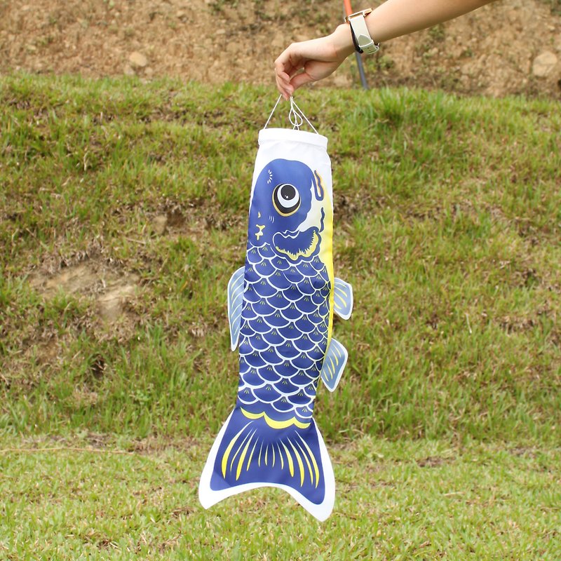 Taiwan Fish Flag 60 CM (Navy Blue) - Items for Display - Polyester Blue