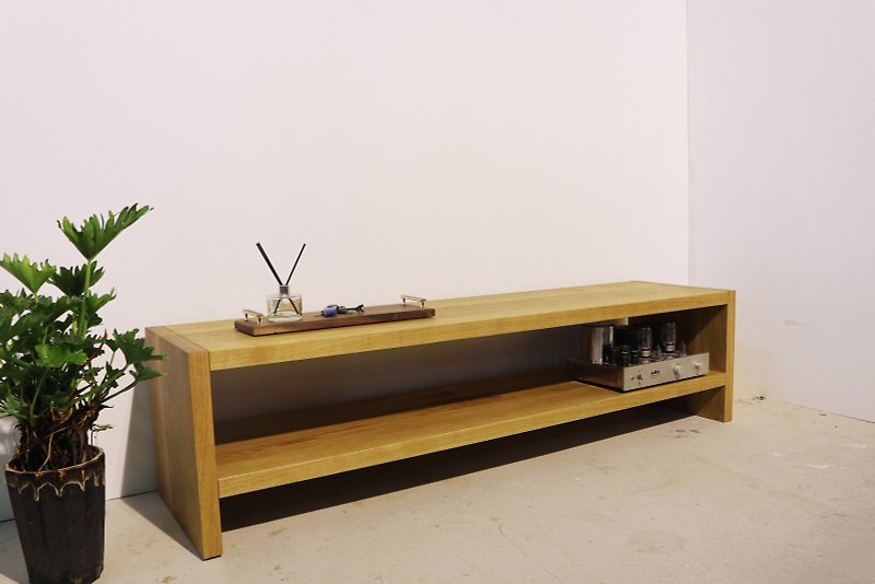 【PARALLEL】TV cabinet | audio cabinet - โต๊ะวางทีวี - ไม้ สีนำ้ตาล
