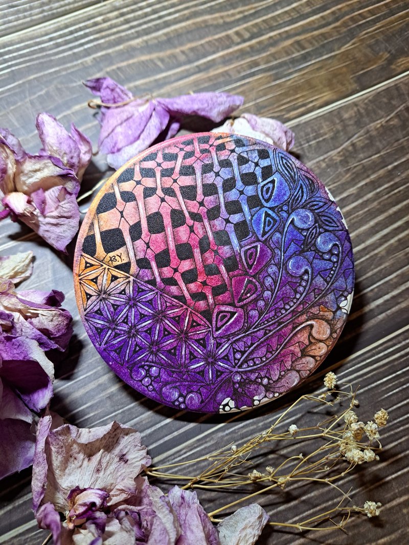 [Good things in life] Absorbent coaster-purple obsession - ที่รองแก้ว - ดินเผา สีม่วง