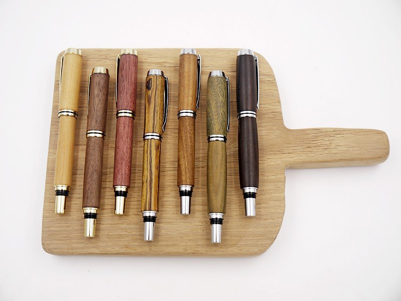 經典系列 木製手工鋼筆 (木筆 木頭筆 手工筆 筆盒 皮革筆套) - 鋼筆 - 木頭 多色