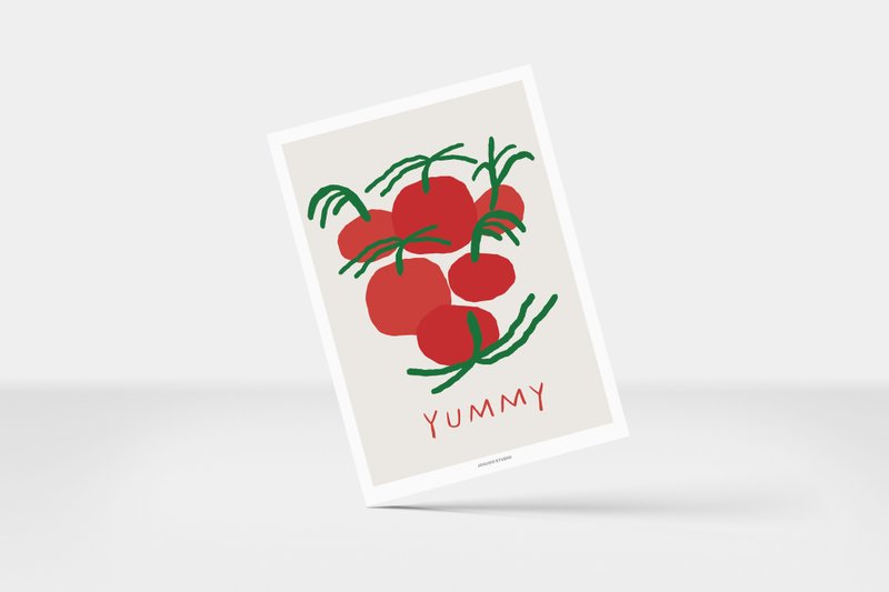 Yummy card (A5/A6) - 卡片/明信片 - 紙 紅色
