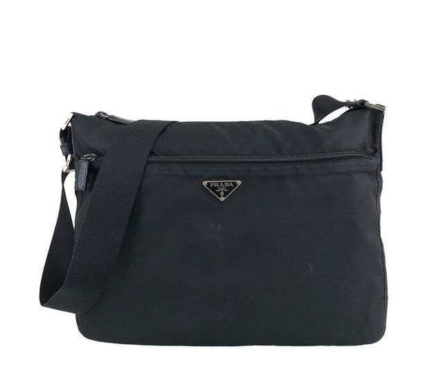日本直送 名牌中古包 】PRADA プラダ ショルダーバッグ ブラック