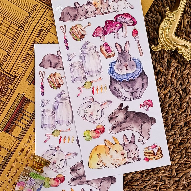 317 卡哇伊兔F Cute Rabbit F - 貼紙 - 塑膠 