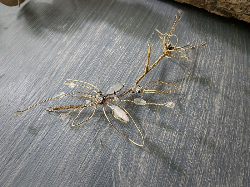 手工新娘飾品 流光傾瀉 水鑽簍空蝴蝶髮飾-小 - 髮圈/髮夾 - 其他材質 