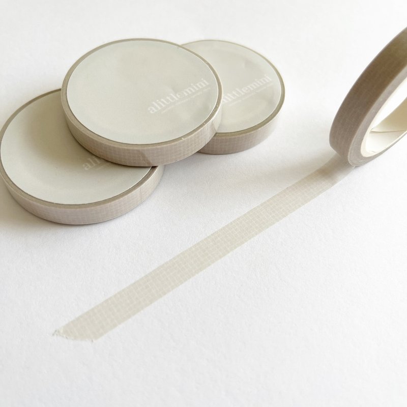 alittlemini 7mm masking tape [Milky Beige] - มาสกิ้งเทป - กระดาษ สีกากี