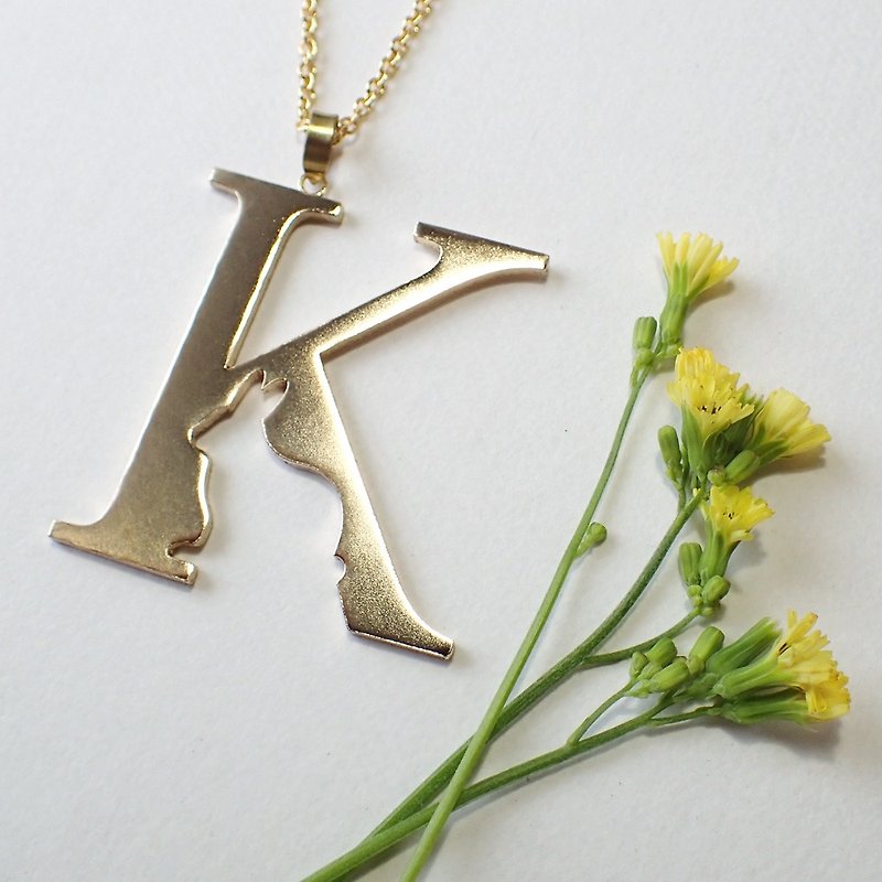 kakurenbo K - Necklaces - Copper & Brass Gold