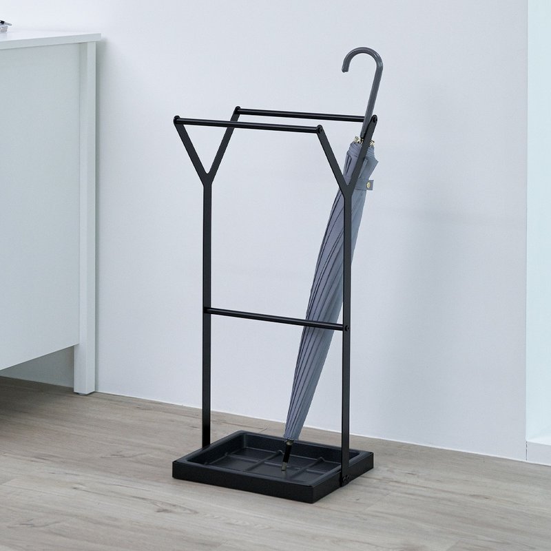 【Sim'n Coz】Y-Line Design Umbrella Stand (Black) - กล่องเก็บของ - โลหะ สีดำ