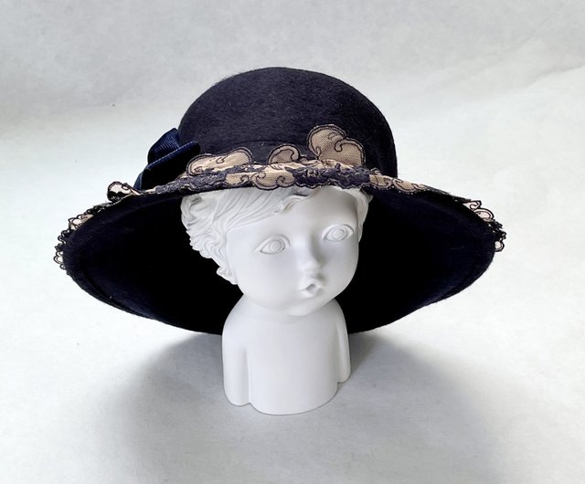 漁師の帽子/張清イギリスの女性刺繍レース帽子日よけ帽帽子