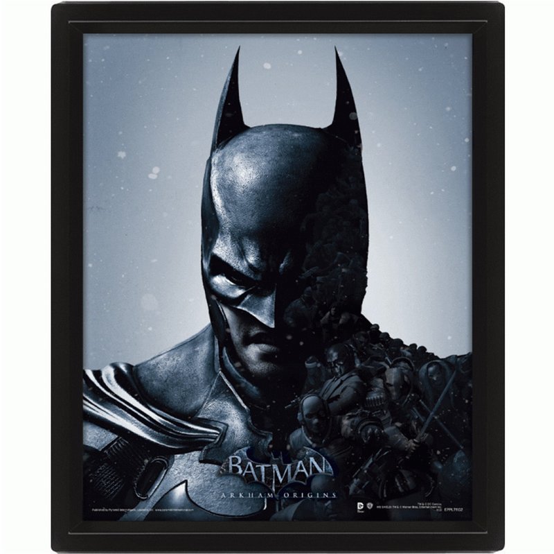 【Batman】Batman/Arkham Origins 3D Poster (with frame) - Posters - Other Materials Multicolor