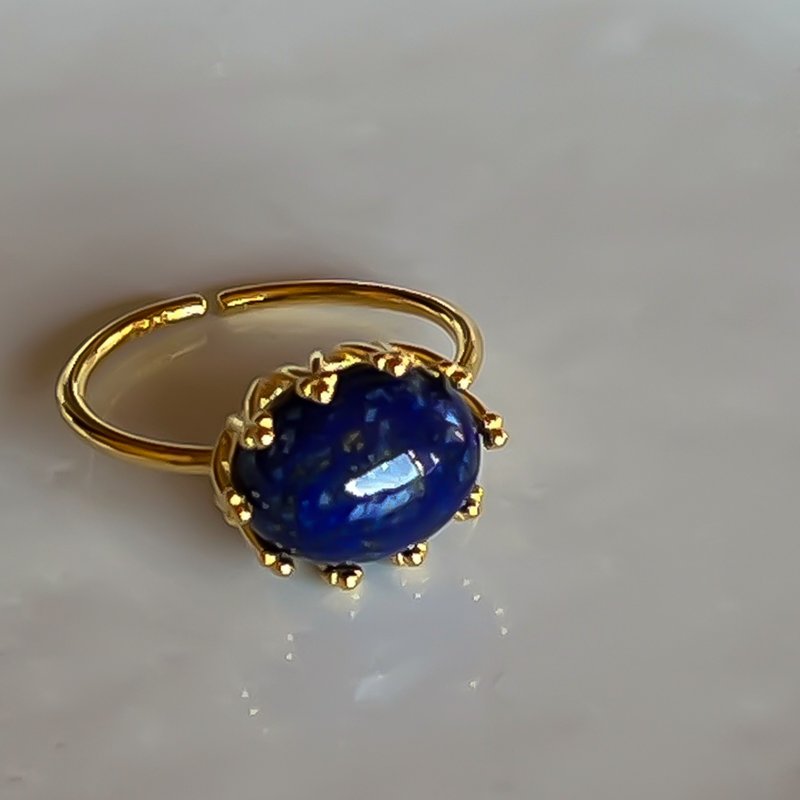 Lapis Lazuli Ring【gift box】 - แหวนทั่วไป - เครื่องประดับพลอย สีน้ำเงิน