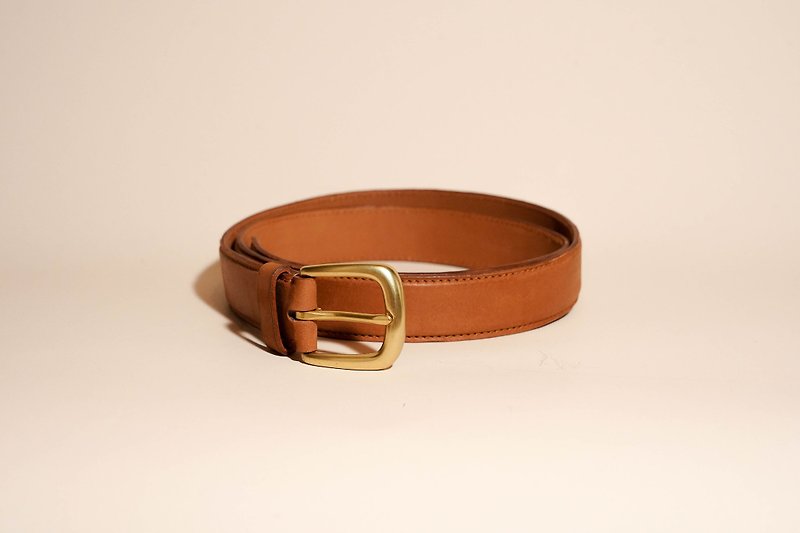 Drum type 3cm wide belt - Belts - Genuine Leather Orange