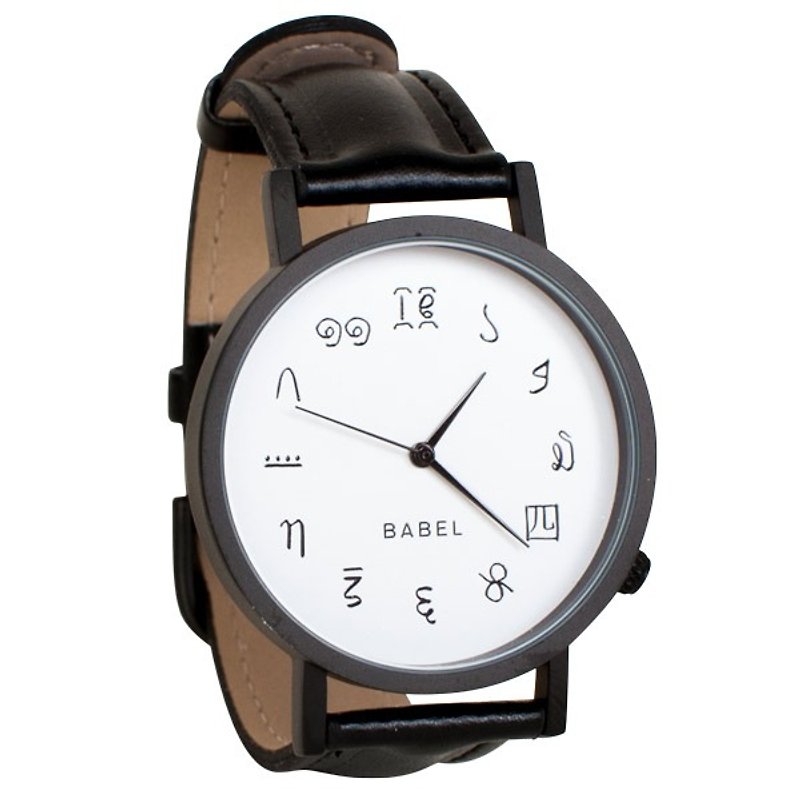 巴比倫時代十二語言中性手錶 - 女裝錶 - 其他金屬 黑色