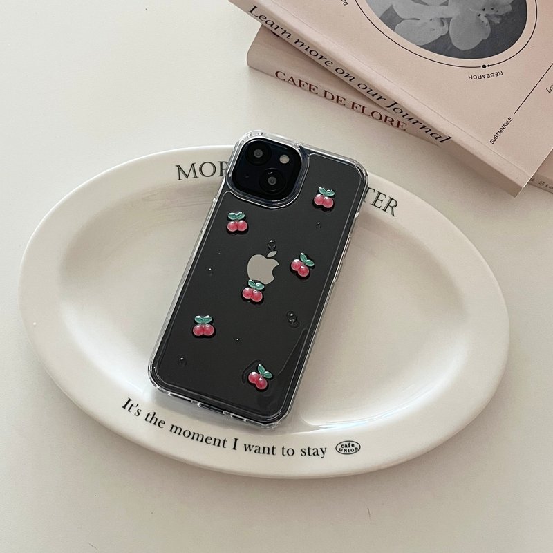 cherry phone case - 手機殼/手機套 - 其他材質 