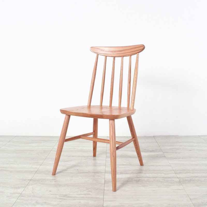 Nordic Retro Solid Oak Windsor Dining Chair - Chairs & Sofas - Wood 