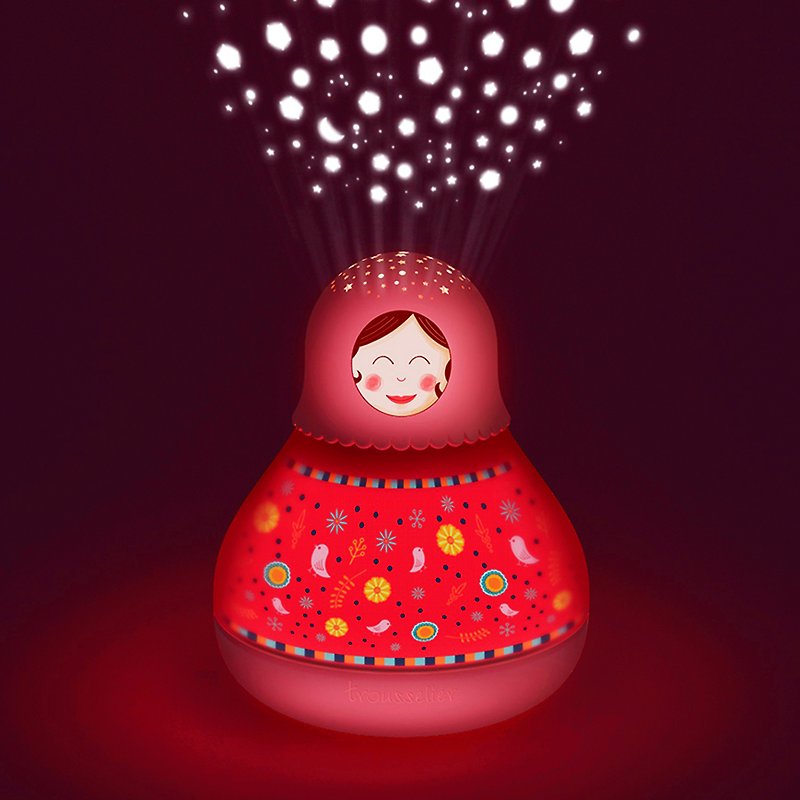 Trousselier - Matryoshka Rotational Theater, Lullaby Star Projector - Kids' Toys - Other Materials Pink
