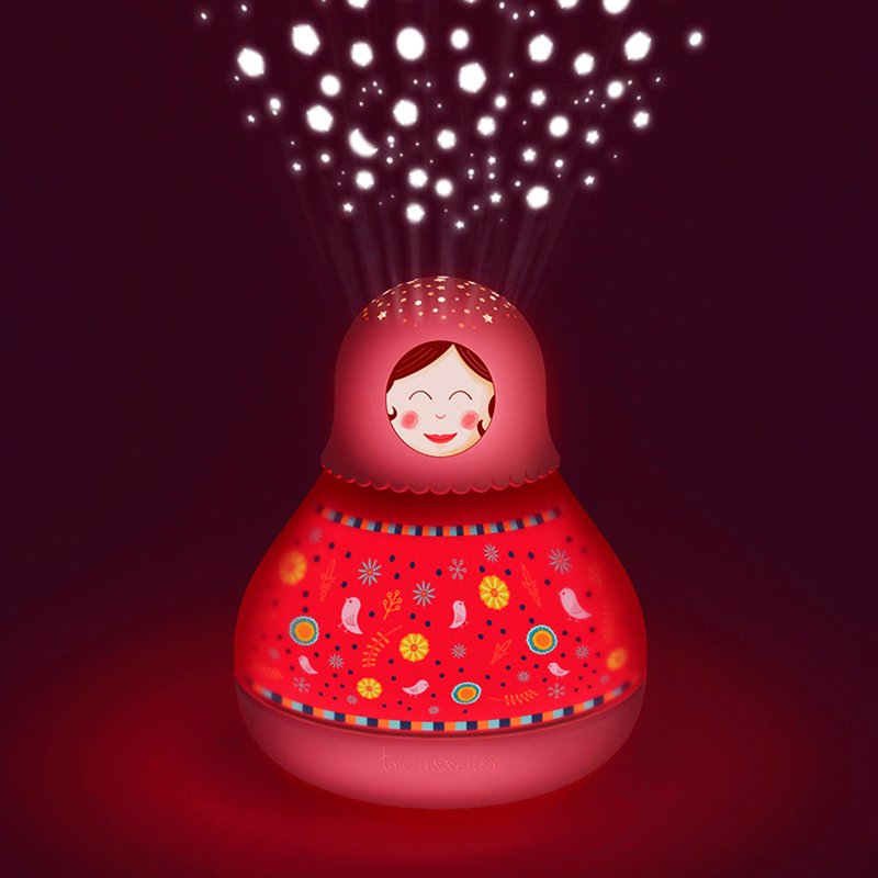 Trousselier - Matryoshka 俄羅斯娃娃LED音樂星星投影燈 - 寶寶/兒童玩具/玩偶 - 其他材質 粉紅色