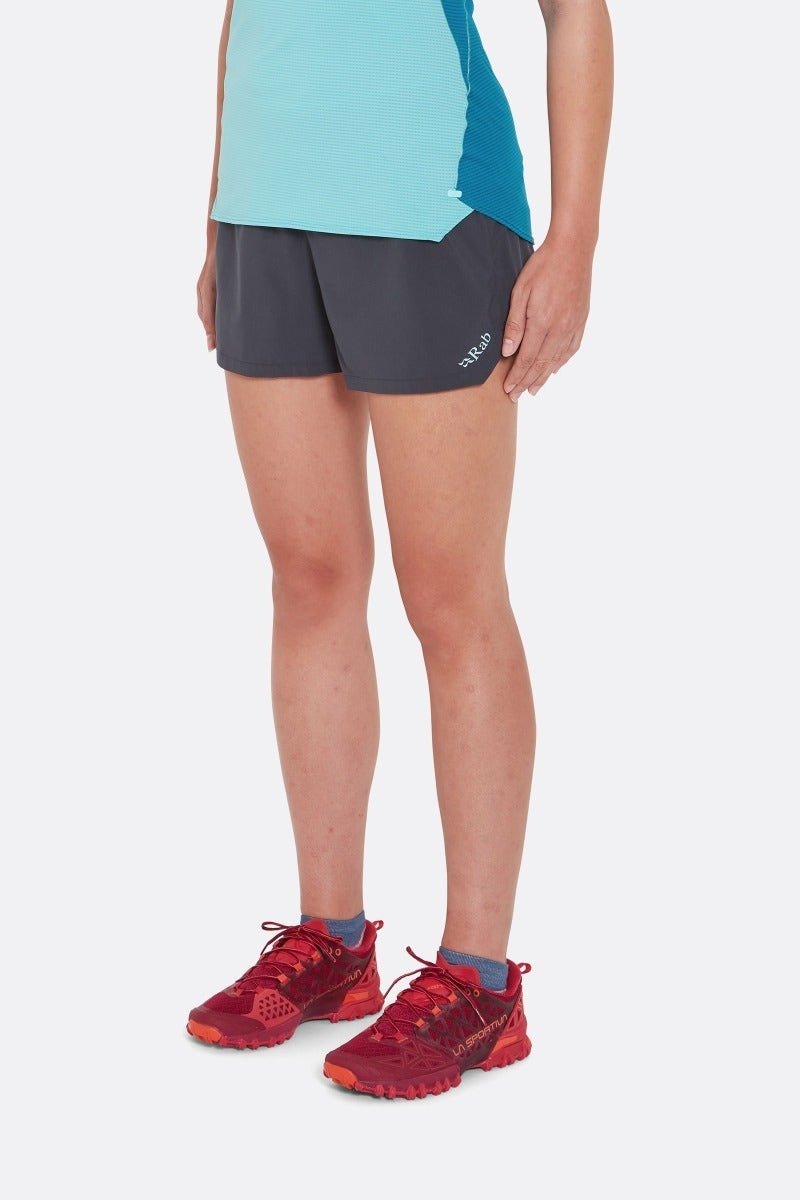 【Rab】Talus Active Short 短褲 女款 烏木灰 - 女運動褲/機能褲 - 聚酯纖維 黑色