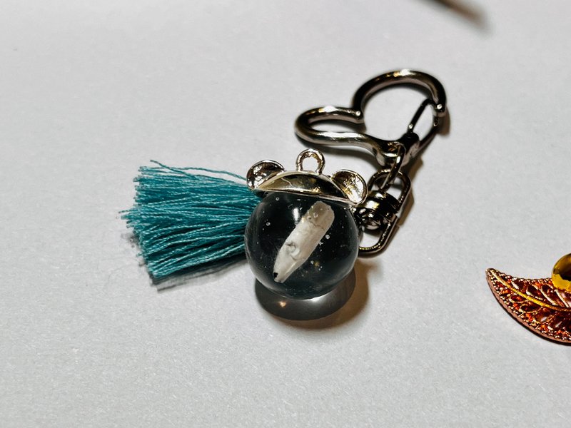 Customized pet souvenir pet bones/ashes pet key ring fur baby charm - Keychains - Resin Brown